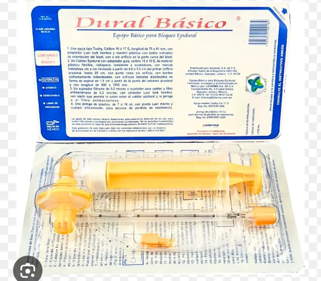 [SU990208] Dural Basico Equipo Basico P/bloqueo Epidural