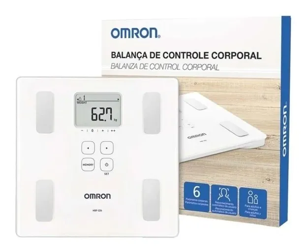 Báscula Corporal Omron Con Reconocimiento De Usuario Hbf-226