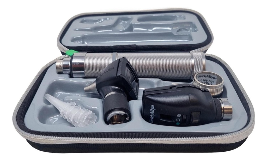 [WA97200-CL] Estuche De Diagnostico Recargable Led 3.5V Oftalmo Coaxial Y Convertidor Bateria C