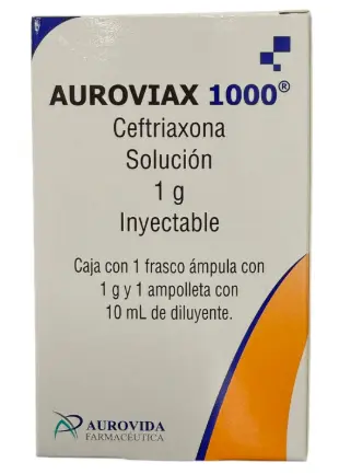 AUROVIAX CEFTRIAXONA  I.V. 1 FA 1G/10 ML.