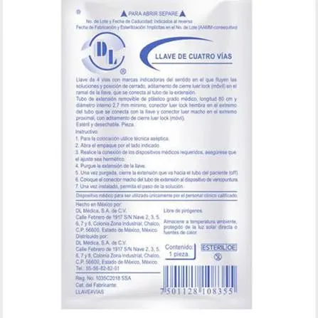 [DL0041] Llave de Cuatro Vias Con extension de 80 cm DL