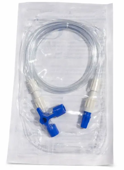 [DL0042] Llave De Tres 3 Vías C/Conector L.Lock Macho Ext. 80Cm Largo 2.6Mm Diam Int DL