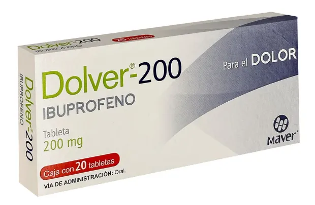 Dolver Ibuprofeno 200 Mg 20 Tabletas Genérico Maver