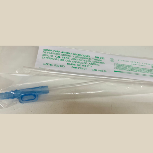 SONDA PARA ASPIRAR SECRECIONES 18 FR DM-762 DIP MAC