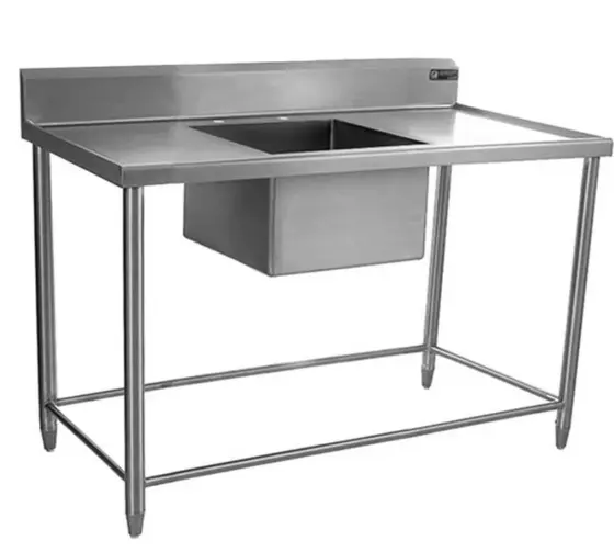 Mesa De Trabajo Con Tarja Central 180 cm