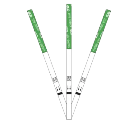Prueba rápida para la detección de HIV/VIH en saliva (Fluido Oral) - Certum - Eco Diagnóstica (SD Biosensor) - Kit con 20 tiras y 20 tubos