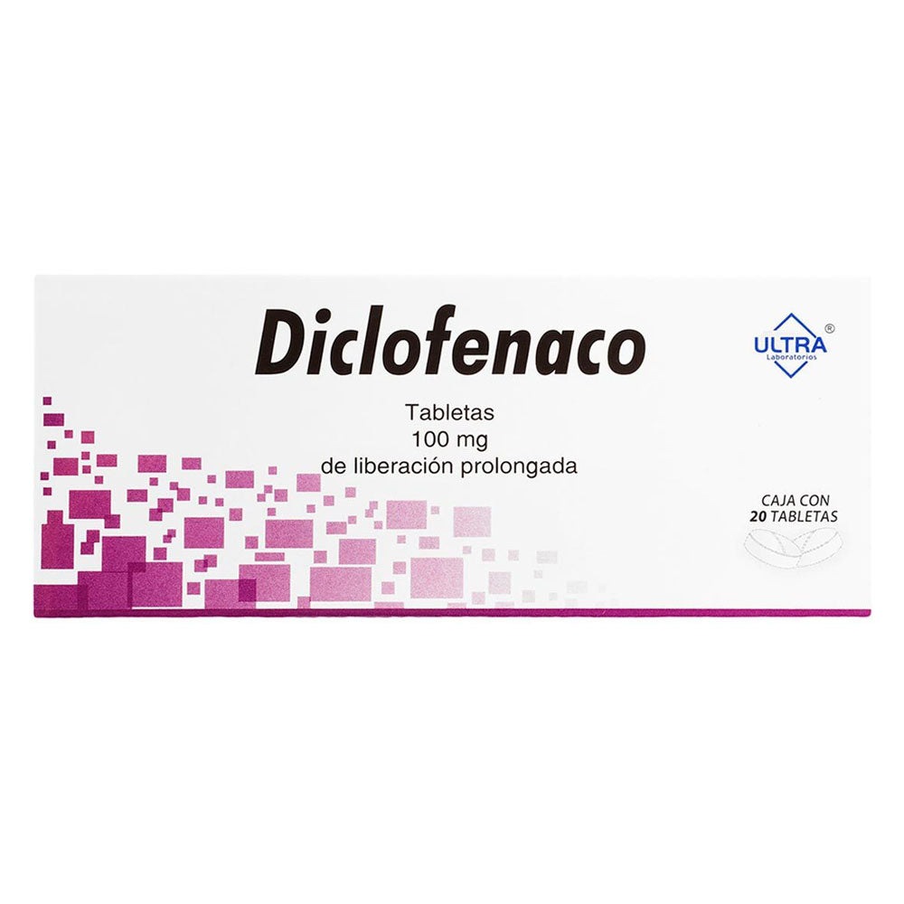 [7502216802919] Diclofenaco 100 Mg 20 Tabletas
