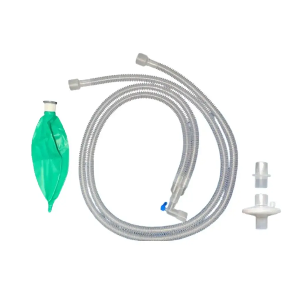 Circuito Fijo Desechable De Anestesia Para Paciente Adulto De 1.5 Mts (60 Pulgadas) Con Bolsa De 3 Litros Con Filtro Bacteriano