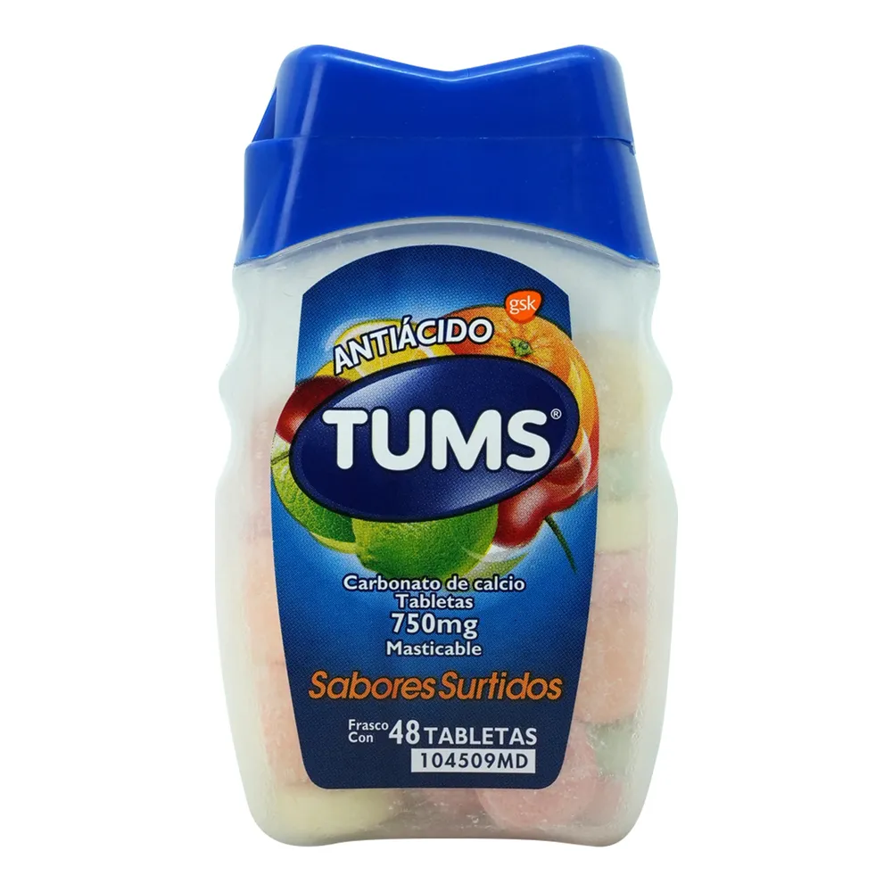 Tums Extra Surtido 750 Mg Masticables 48 Tabletas