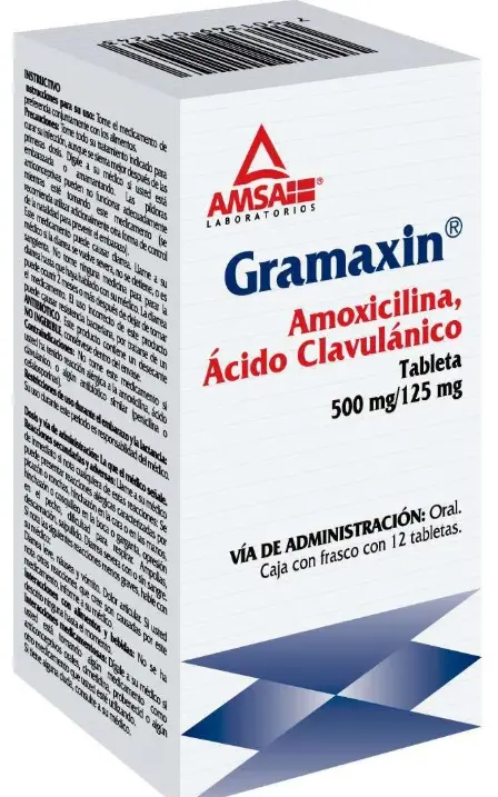 Gramaxin Amoxicilina / Acidoclavulanico 500/125 Mg 12 Tab