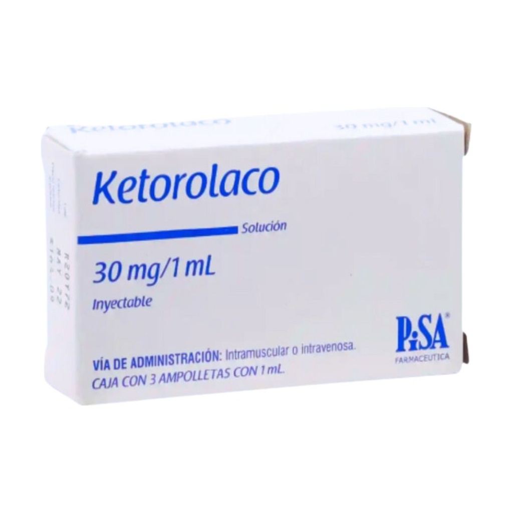 KETOROLACO 30 MG/1 ML C/3 AMP PISA