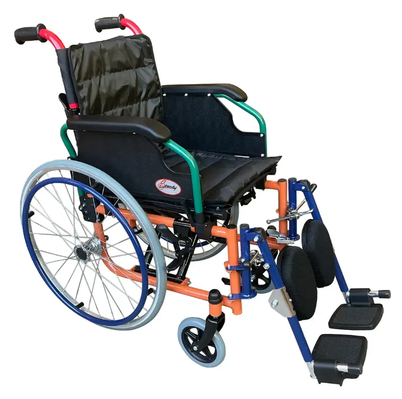 Silla De Ruedas Infantil Con Elevapiernas Desmontable Plegable
