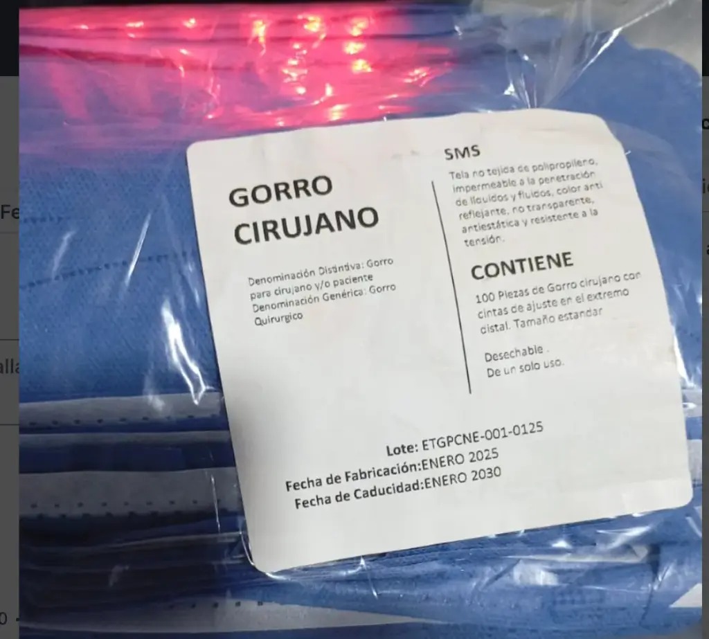 GORRO PARA CIRUJANO CIRUGÍA AZUL C/100