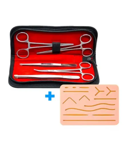 Estuche de Sutura con 5 piezas + Pad de 3 Capas de Silicón
