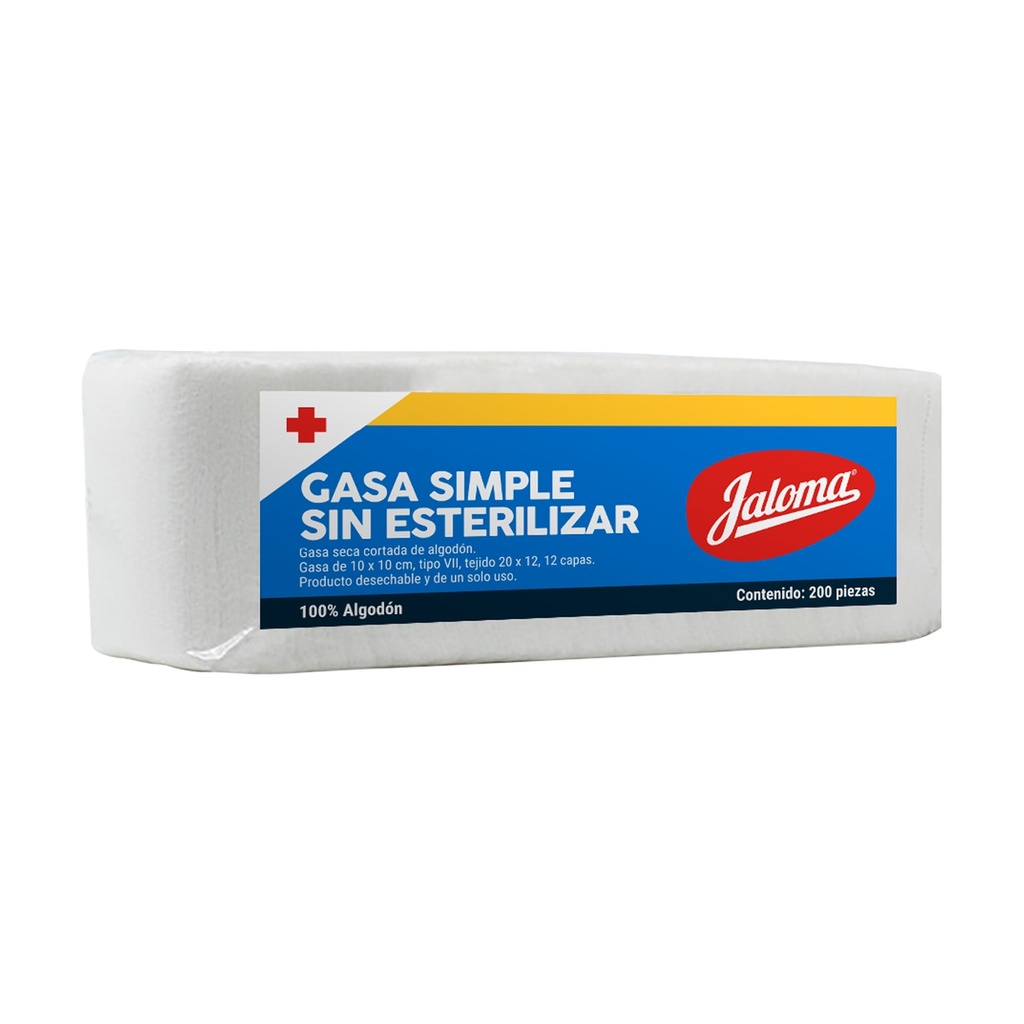 GASA JALOMA NO ESTERIL 10X10 C/200 SIN TRAMA JALOMA