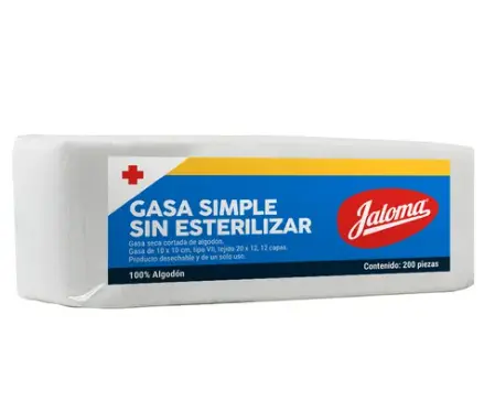 GASA JALOMA NO ESTERIL 10X10 C/200 SIN TRAMA JALOMA