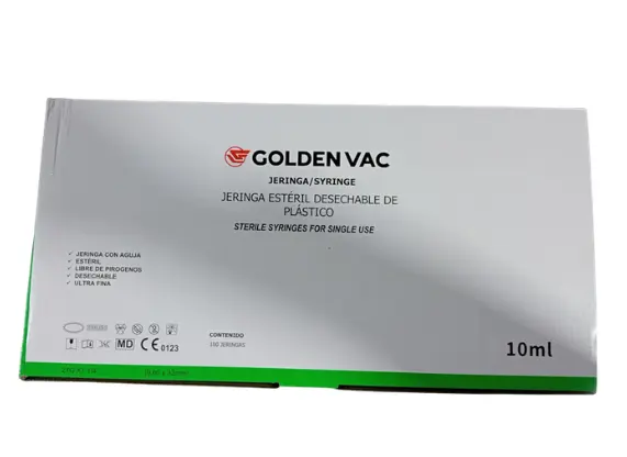 JERINGA 10 ML 21X32 GOLDEN VAC