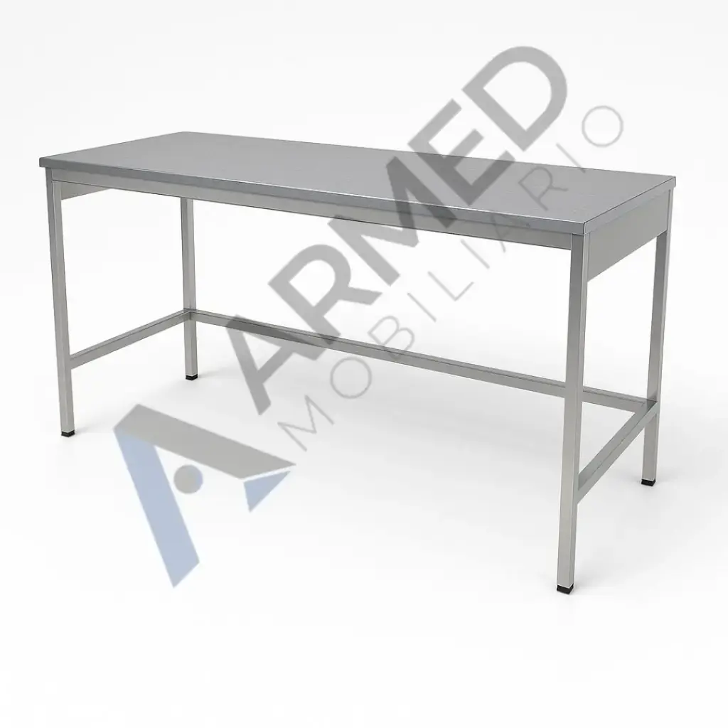 [AM-MEBAAX] MESA BAJA DE 210cm CON ACERO INOXIDABLE