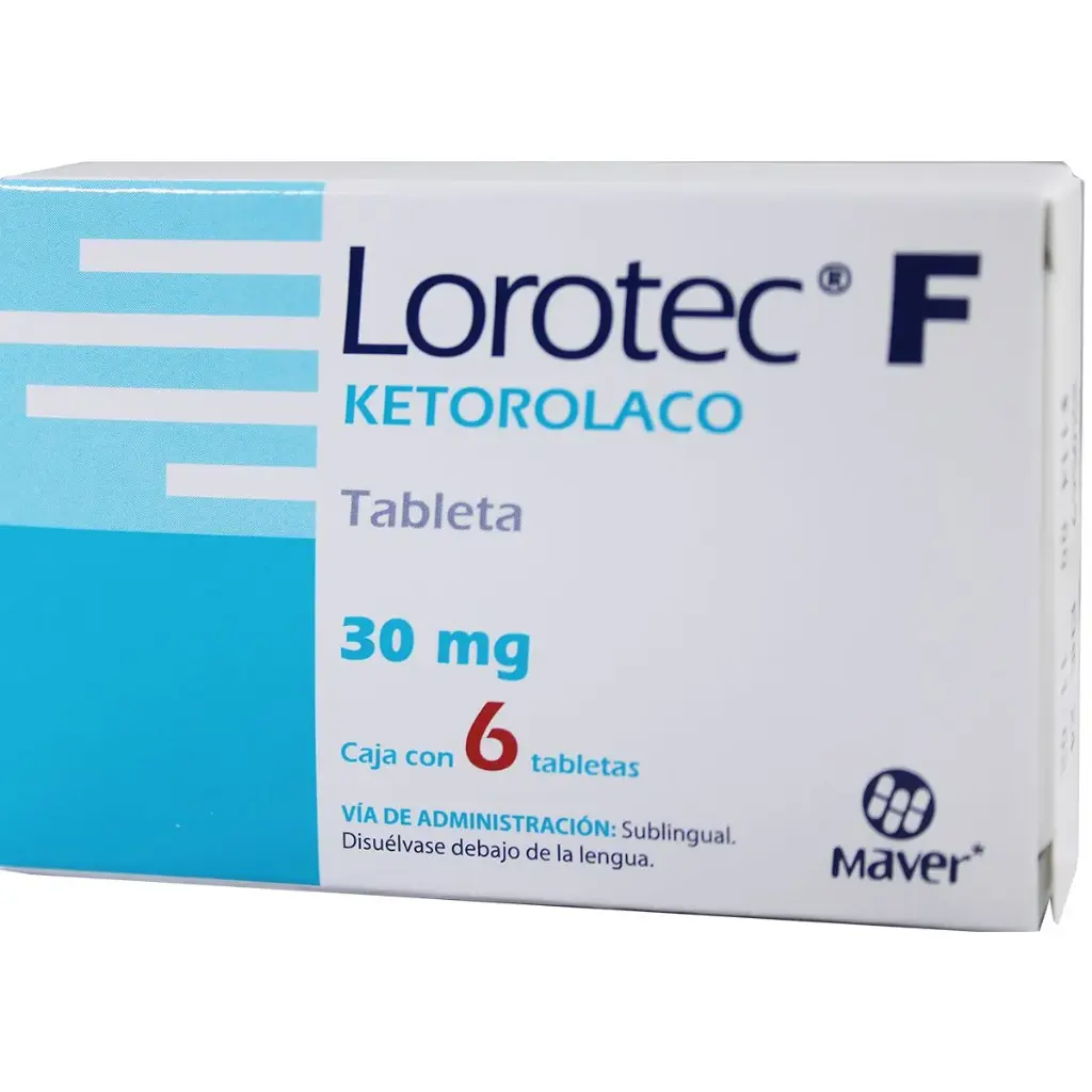 Ketorolaco 30mg tabletas sublingual c/6 tab