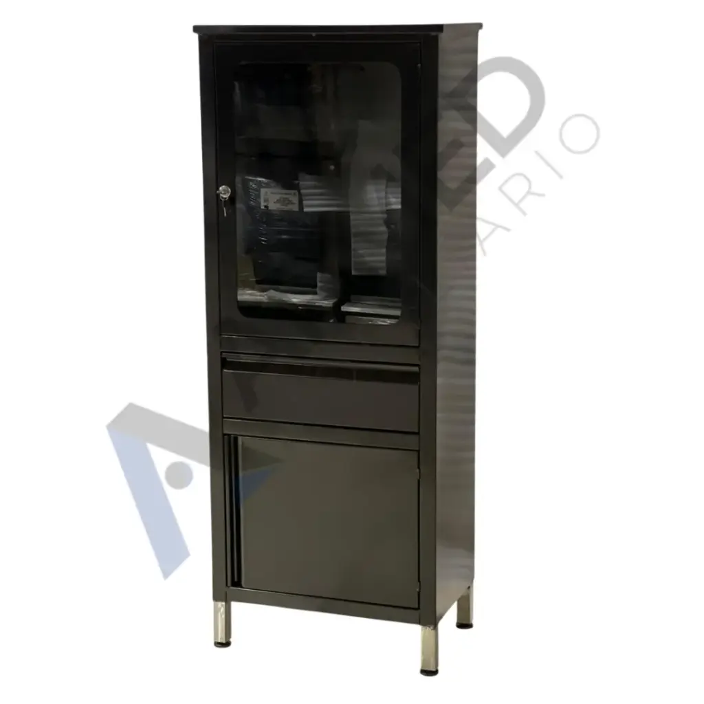 [AM-VISENPAT-N] VITRINA SENCILLA CON PATAS (Negro)