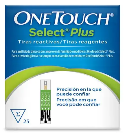 One Touch Selec Plus 25 Tiras Reactivas