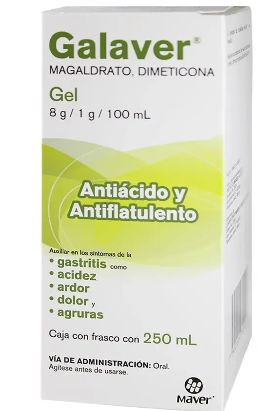 Galaver Magaldrato/Dimeticona 8/1 G Gel 250 Ml Genérico Maver