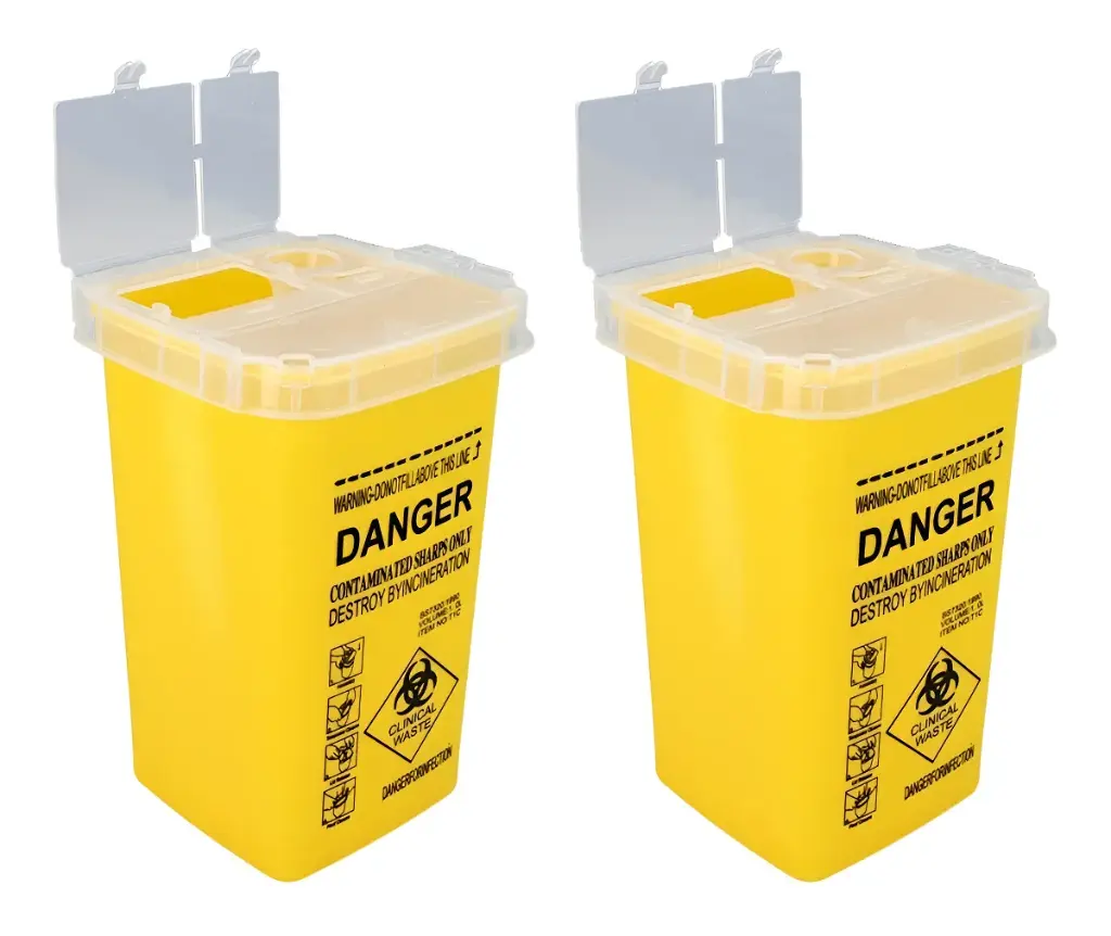 Contenedor De Objetos Punzo Cortantes Rpbi 1 Litro Color Amarillo