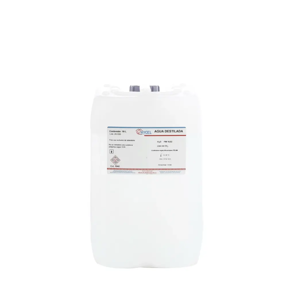 Agua Destilada Garrafa 19L Hycel