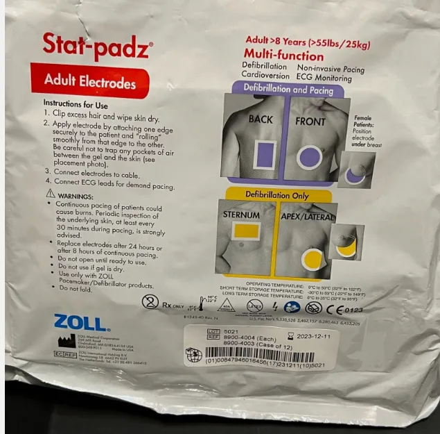 [8900-4008-49] electrodo stat padz adulto