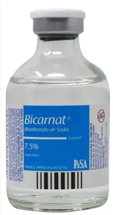 Bicarnat 7.5% Solución Inyectable, 50 ml.