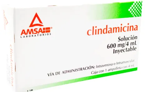 CLINDAMICINA 600 mg/4 ml SOL INY AMP CAJ C/1