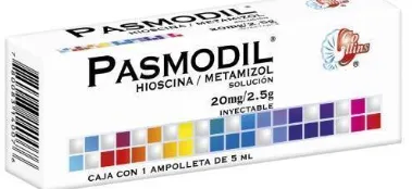 PASMODIL (Butilhioscina/Metamizol Sódico) SOL. INY. 20 MG-2.5 G/5 ML. C/1 AMPTA. 5 ML. COLLINS