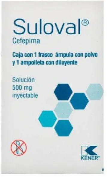 Suloval Cefepima 500mg C/1 Amp Iny