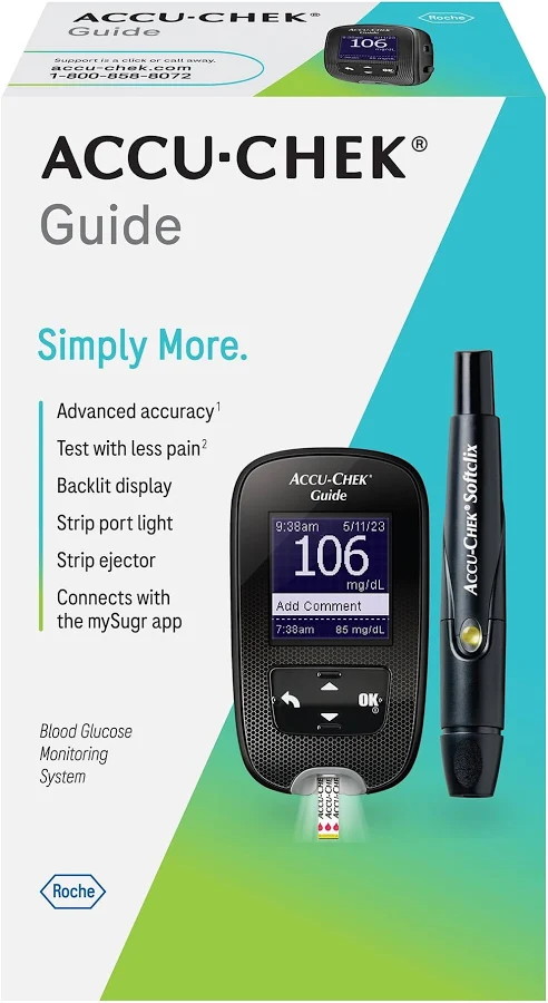 Glucometro Accu-Check Guide Softclix kit y 50 tiras