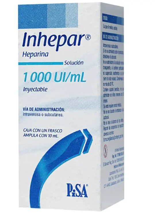 Heparina 1000 U Amp 10 Ml