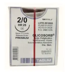 Sutura Ac. Poliglicolico Prem 2-0 Hr25 70cm