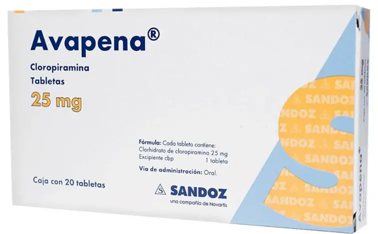 Avapena 25 Mg 20 Tab cloropiramina