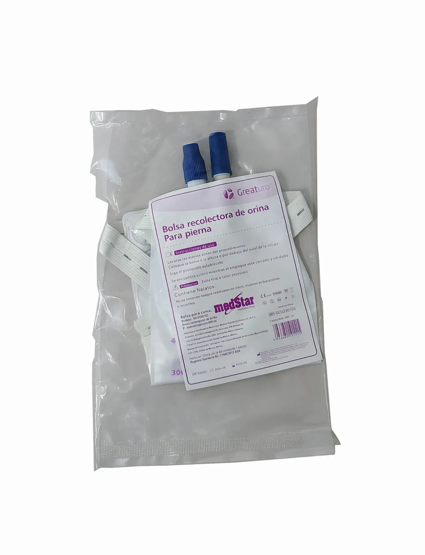 [GCU230103] Bolsa Recolectora De Orina Para Pierna 600ml