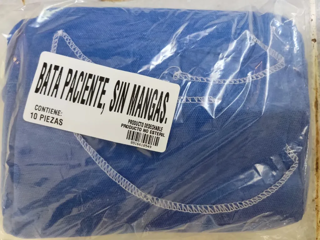 [GVBAT] Bata Para Paciente No Esteril Sin Manga C/10 Pzs