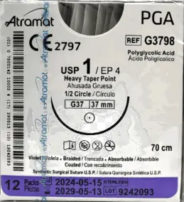 Acido Poliglicolico 1 75 Cm 1/2 Ahus. 37 Mm Gru.