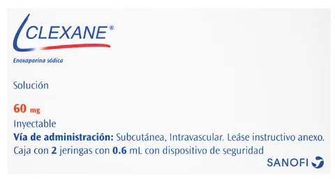 Clexane 60 mg con 2 jeringas