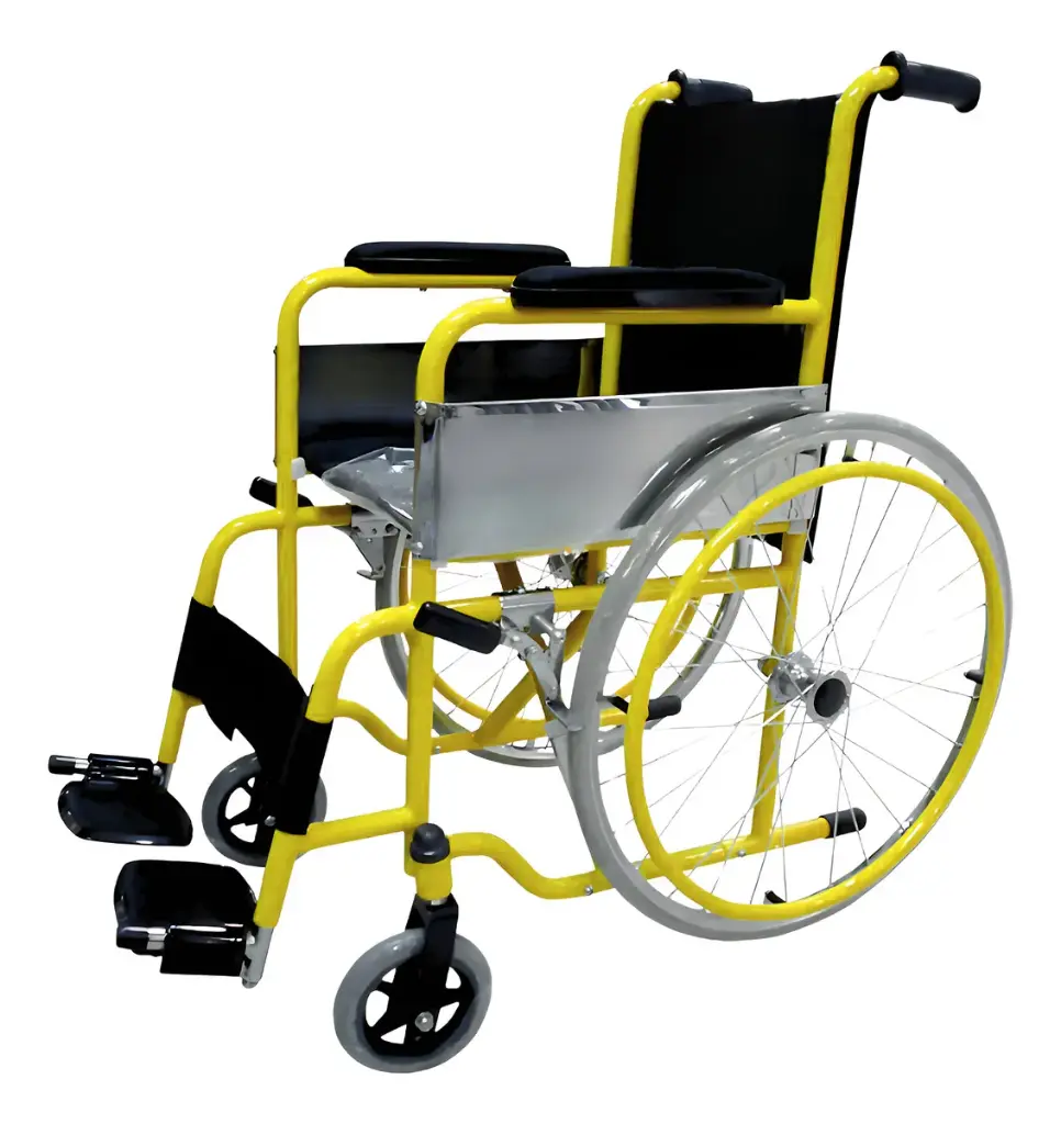 Silla de Ruedas Infantil Pediátrica Plegable Xtreme Amarilla
