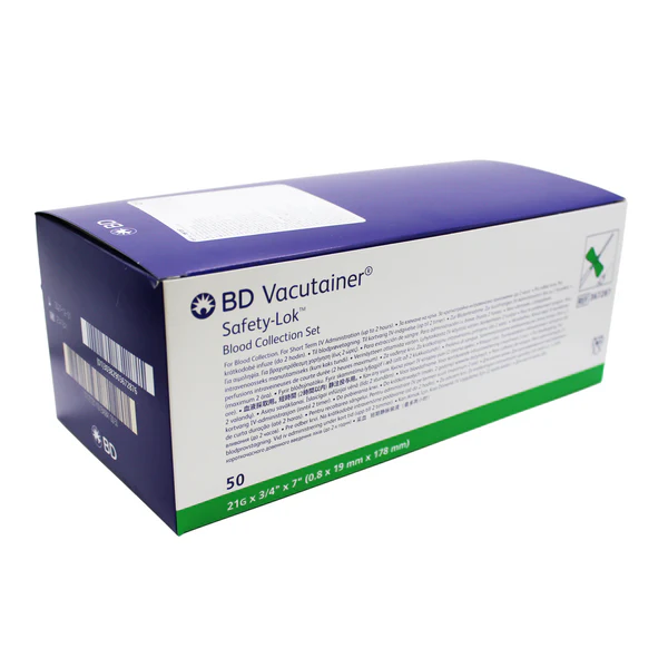 [367287] Equipo Mariposa Alado BD Vacutainer Safety-look Verde de 21G x 19mm / 7” C/50 pz