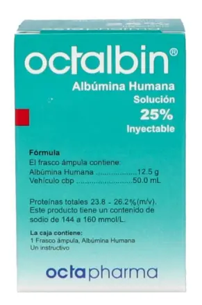 [7502253890474] Octalbin Solución Inyectable 25% Ámpula Con 50 mL