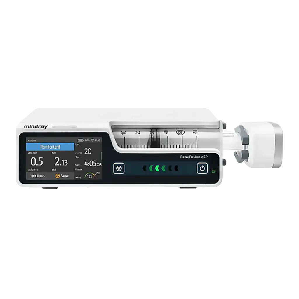 [KITBENET] Bomba de Infusión de Jeringa con TIVA TCI de Uso Humano con Pantalla Táctil Capacitiva de 3.5 Pulgadas BeneFusion | Marca Mindray