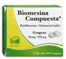 Butilhioscina/Metamizol 10/250 Mg 10 Grageas