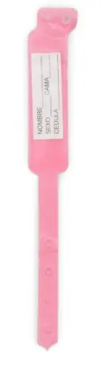 [DM-R] Brazalete para identificación Rosa INFANTIL C/100