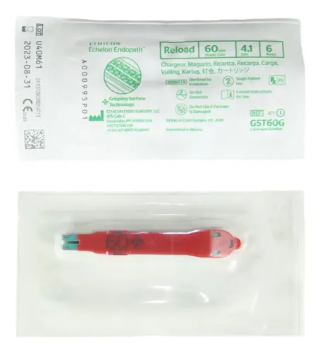 Cartucho Para Engrapadora Lineal Verde 4.1 mm 6 rows Ethicon Ref. GST60G