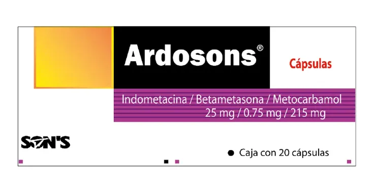 [502001162426] Ardosons Indometacina / Betametasona / Metocarbamol 20 Cap