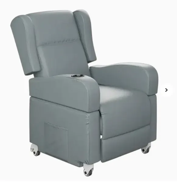 [TRTM4000] Sillon reclinable 3 posiciones manual con ruedas Gris Theraclassic